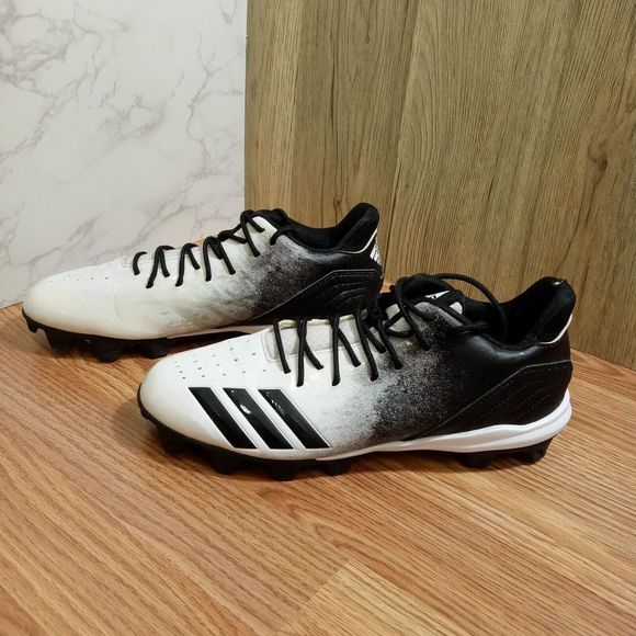 adidas Mens Icon 4 Sz 9 G26698 White Baseball Cleats Shoes‎ Sneakers - Picture 9 of 14